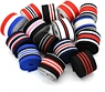 Soft, colored striped elastic waistband, ideal for enhancing decorative wallets, garments, and sewing accessories with versatile webbing.